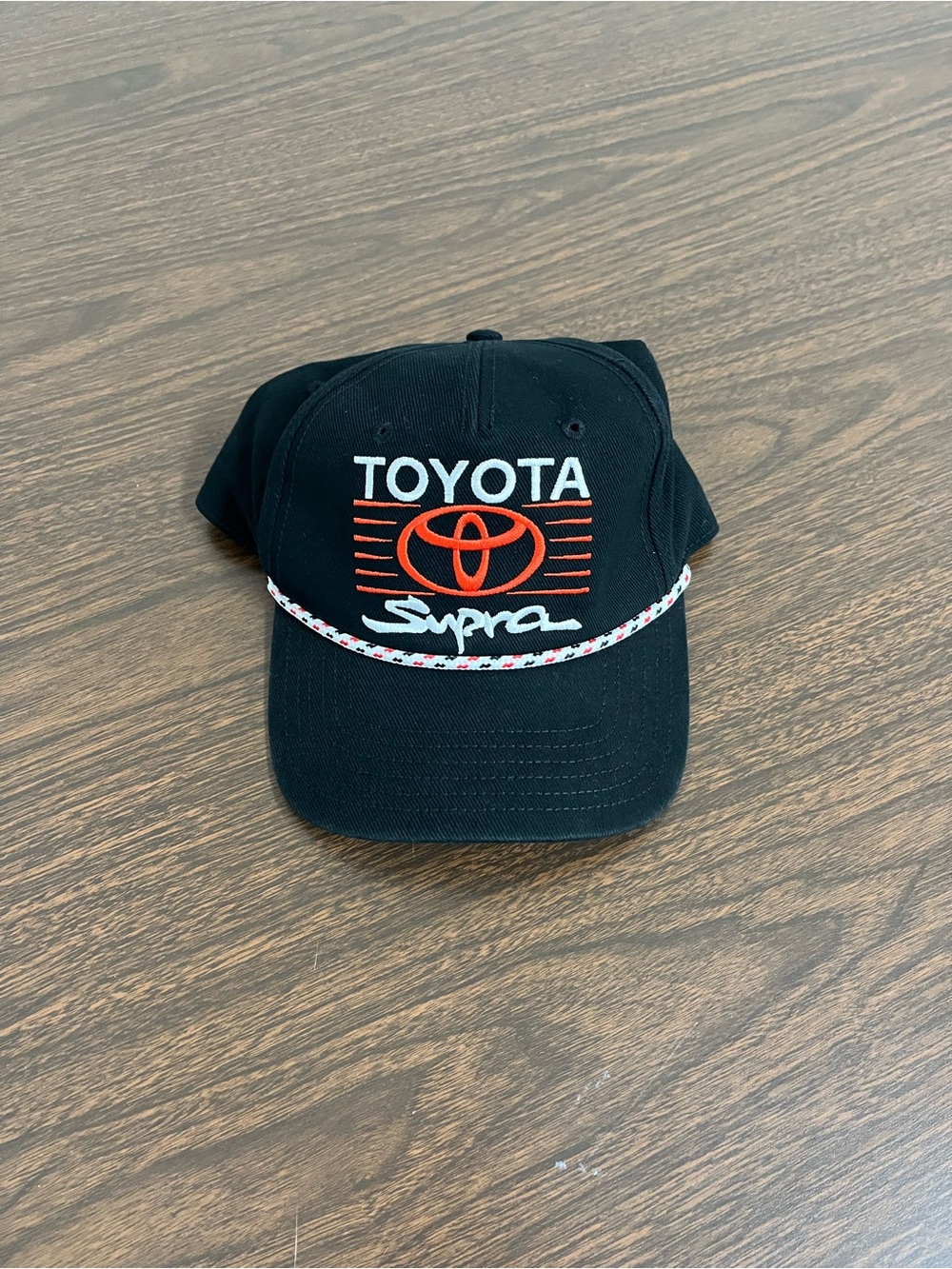 Toyota Supra Hat Black Rope Snapback Embroidered Logo New No Tags